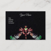 DRAGONFLY WOMAN FANTASY JEWEL Roze zwart Monogram Visitekaartje (Voorkant)