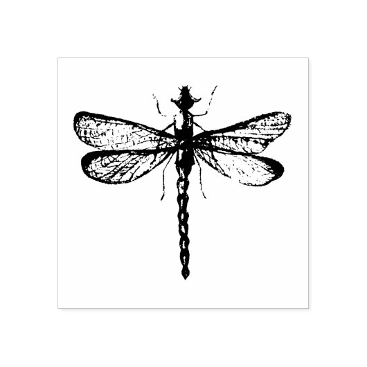 Dragonfly Wood Art Stamp Rubberstempel (Afrduk)