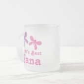 Dragonfly World's Best Nana Gift Matglas Koffiemok (Voorkant links)