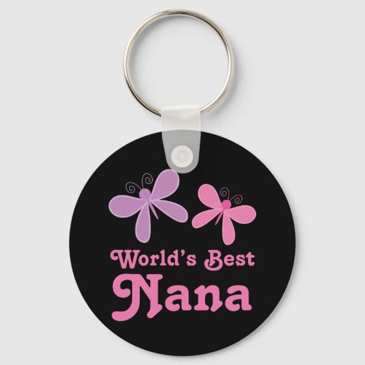 Dragonfly World's Best Nana Gift Sleutelhanger (Voorkant)