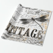 Dragonfly-wrapppapier - Frans  Cadeaupapier (Uitgerold)