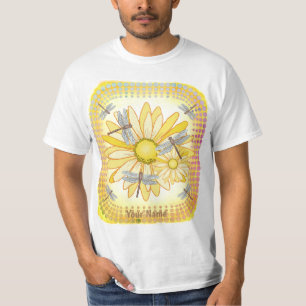 Dragonfly Yellow Daisy T-shirt