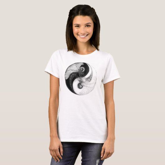 Dragonfly Yin Yang T-shirt (Voorkant volledig)