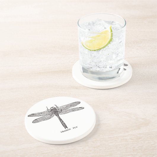 Dragonfly Zandsteen Onderzetter (Zijkant)