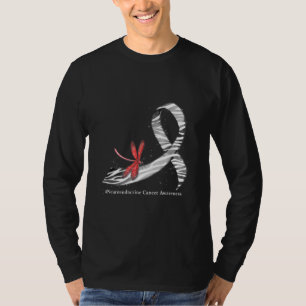 Dragonfly Zebra Ribbon Neuroendocrine Cancer AWare T-shirt