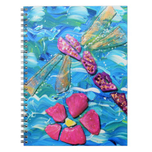 Dragonfly-Zee Glass Mix Media Collage Notitieboek