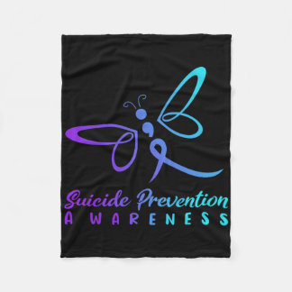 Dragonfly: zelfmoordpreventie Bewustmakingsroze en Fleece Deken