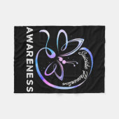 Dragonfly: zelfmoordpreventie Bewustmakingsroze en Fleece Deken (Voorkant (Horizontaal))