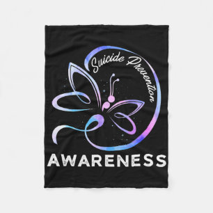Dragonfly: zelfmoordpreventie Bewustmakingsroze en Fleece Deken