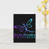 Dragonfly: zelfmoordpreventie Bewustmakingsroze en Kaart (Gele Bloem)