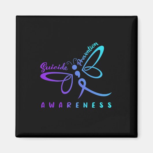 Dragonfly: zelfmoordpreventie Bewustmakingsroze en Magneet (Voorkant)