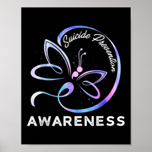 Dragonfly: zelfmoordpreventie Bewustmakingsroze en Poster
