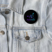 Dragonfly: zelfmoordpreventie Bewustmakingsroze en Ronde Button 5,7 Cm (In situ)