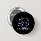 Dragonfly: zelfmoordpreventie Bewustmakingsroze en Ronde Button 5,7 Cm (Voorkant /achterkant)