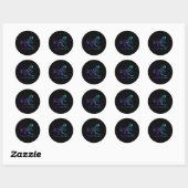 Dragonfly: zelfmoordpreventie Bewustmakingsroze en Ronde Sticker (Vel)