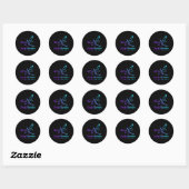 Dragonfly: zelfmoordpreventie Bewustmakingsroze en Ronde Sticker (Vel)