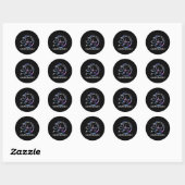 Dragonfly: zelfmoordpreventie Bewustmakingsroze en Ronde Sticker (Vel)