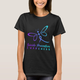 Dragonfly: zelfmoordpreventie Bewustmakingsroze en T-shirt