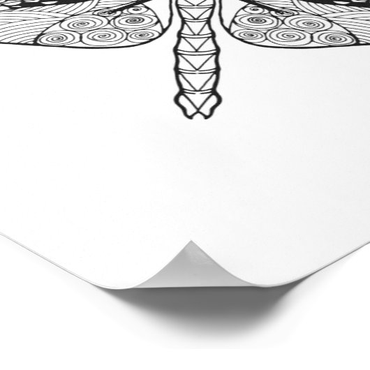 Dragonfly Zendoodle 2 Poster (Hoek)