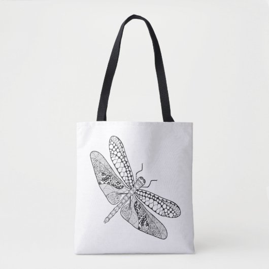 Dragonfly Zendoodle 2 Tote Bag (Voorkant)