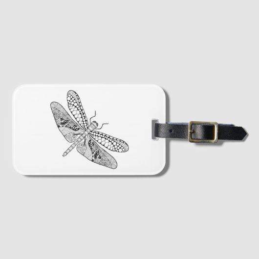 Dragonfly Zendoodle Bagagelabel (Voorkant (horizontaal))