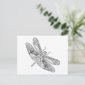 Dragonfly Zendoodle Briefkaart (Staand voorkant)