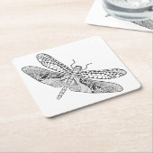Dragonfly Zendoodle Kartonnen Onderzetters (Schuin)