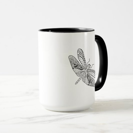 Dragonfly Zendoodle Mok (Voorkant rechts)