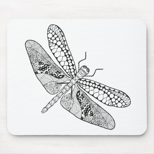 Dragonfly Zendoodle Muismat (Voorkant)