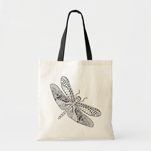 Dragonfly Zendoodle Tote Bag (Voorkant)