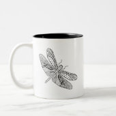 Dragonfly Zendoodle Tweekleurige Koffiemok (Links)