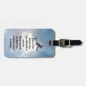Dragonfly "Zo geliefd" gedicht Bagagelabel (Voorkant horizontaal)