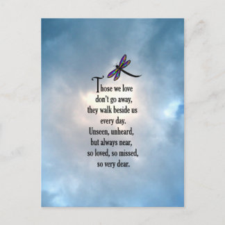 Dragonfly "Zo geliefd" gedicht Briefkaart