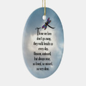 Dragonfly "Zo geliefd" gedicht Keramisch Ornament (Rechts)