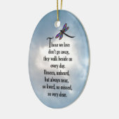 Dragonfly "Zo geliefd" gedicht Keramisch Ornament (Links)