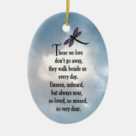 Dragonfly "Zo geliefd" gedicht Keramisch Ornament