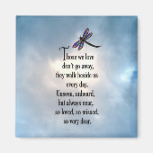 Dragonfly "Zo geliefd" gedicht Magneet (Voorkant)