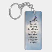 Dragonfly "Zo geliefd" gedicht Sleutelhanger (Voorkant Links)