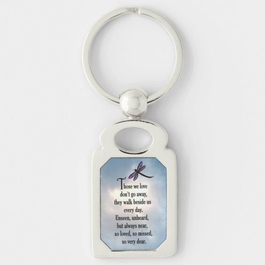 Dragonfly "Zo geliefd" gedicht Sleutelhanger (Voorkant)