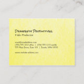 Dragonfly (zwart) gele textuur visitekaartje (Achterkant)