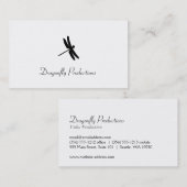 Dragonfly (zwart) visitekaartje (Voorkant / Achterkant)