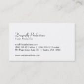 Dragonfly (zwart) visitekaartje (Achterkant)