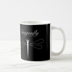 Dragonfly - zwarte 11 oz klassieke witte Mok