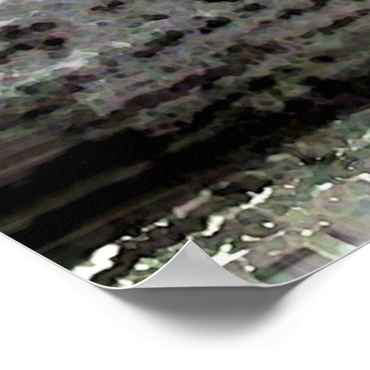 Dragonfly (zwarte en witte doorsnede) poster (Hoek)