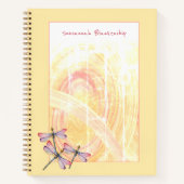 Dragonfons boven pasta kleur Abstract Aangepast Notitieboek (Voorkant)