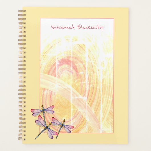 Dragonfons boven pasta kleur Abstract Aangepast Planner (Voorkant)