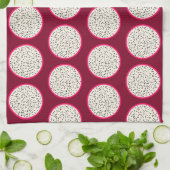 Dragonfruit/Dragovruchtenmoten met vruchtensmaak Theedoek (Gevouwen)