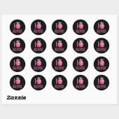 Dragonfruit Kawaii eten Ik hou van Dragonfruit Ronde Sticker (Vel)