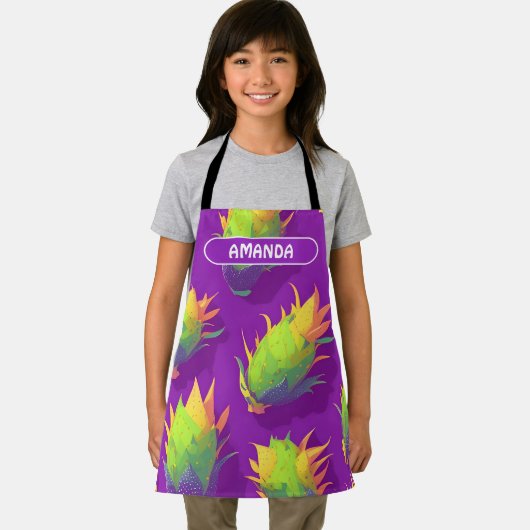 Dragonfruit Regenboog Kleurrijk Gepersonaliseerd P Schort (Insitu)