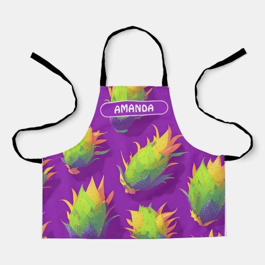 Dragonfruit Regenboog Kleurrijk Gepersonaliseerd P Schort (Voorkant)